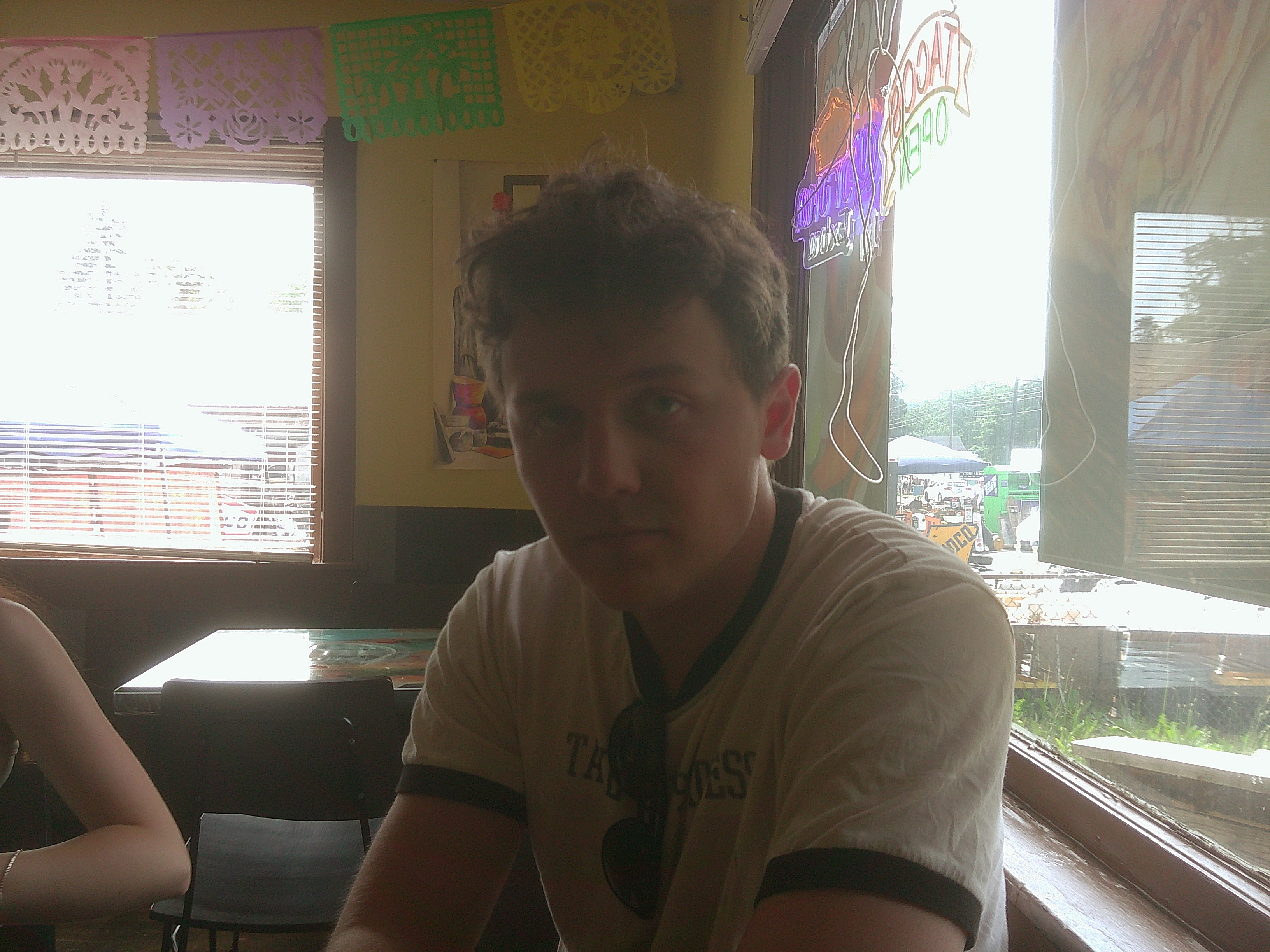 MBW in a restaurant.